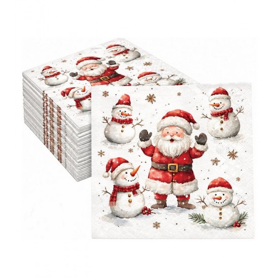 Pacote com 20 Guardanapos 33x33cm de Papel Napkin Jolly friends Folhas triplas